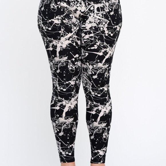 Plus Size Women's 4-Pack Multi-Pack of Randomly Assorted Fashion Lounge Leggings - Picture 2 of 16